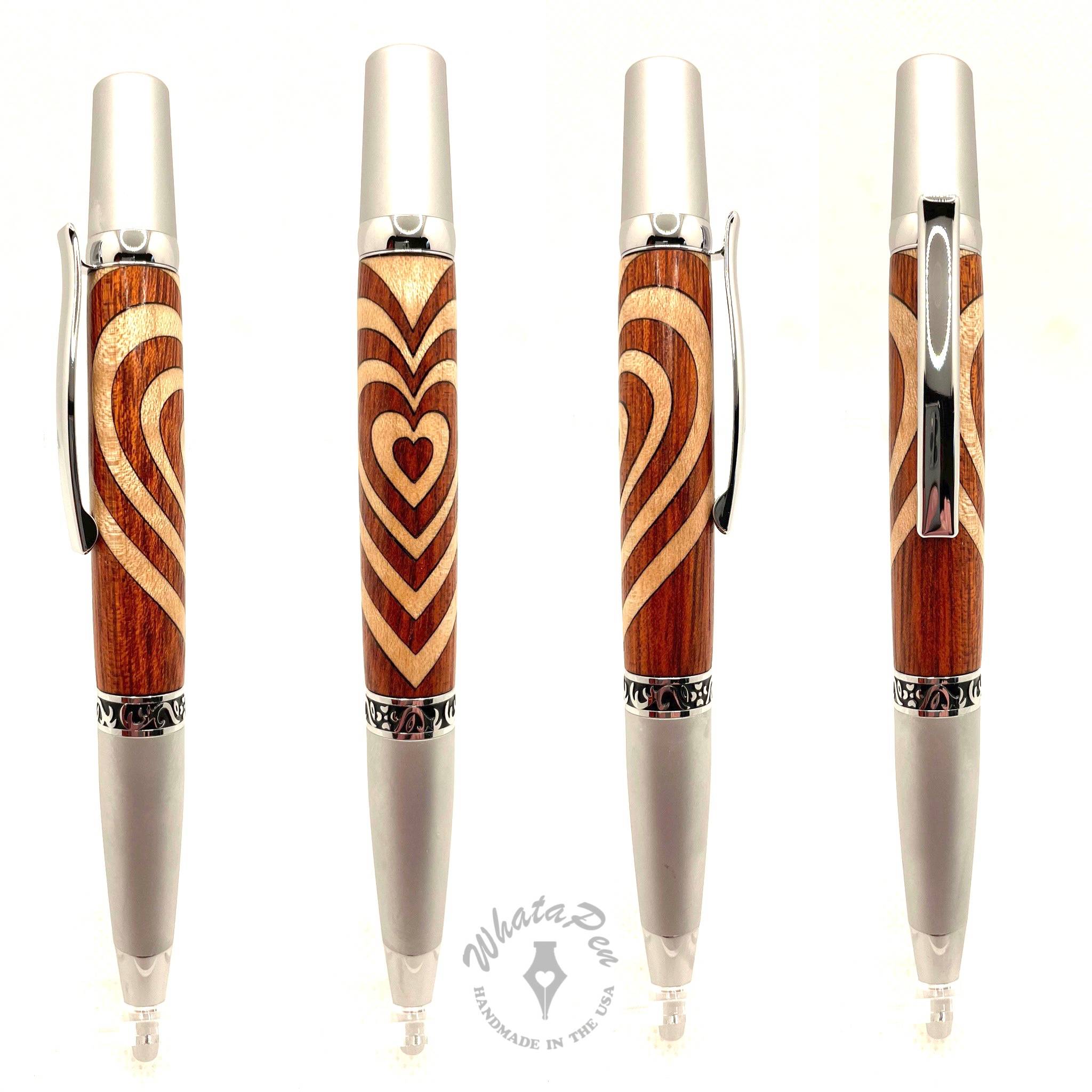 Handmade wood inlay pens