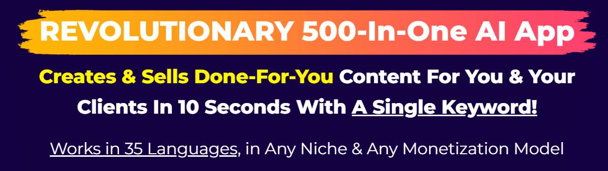 FREE Access - 500-In-One AI App - Diamond