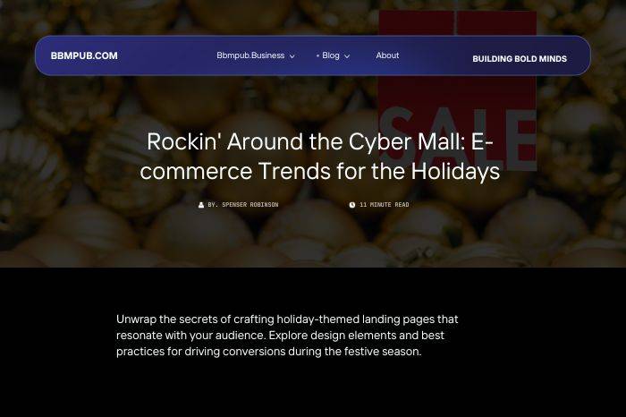 Rockin' Around the Cyber Mall: E-commerce Trends for the Holidays