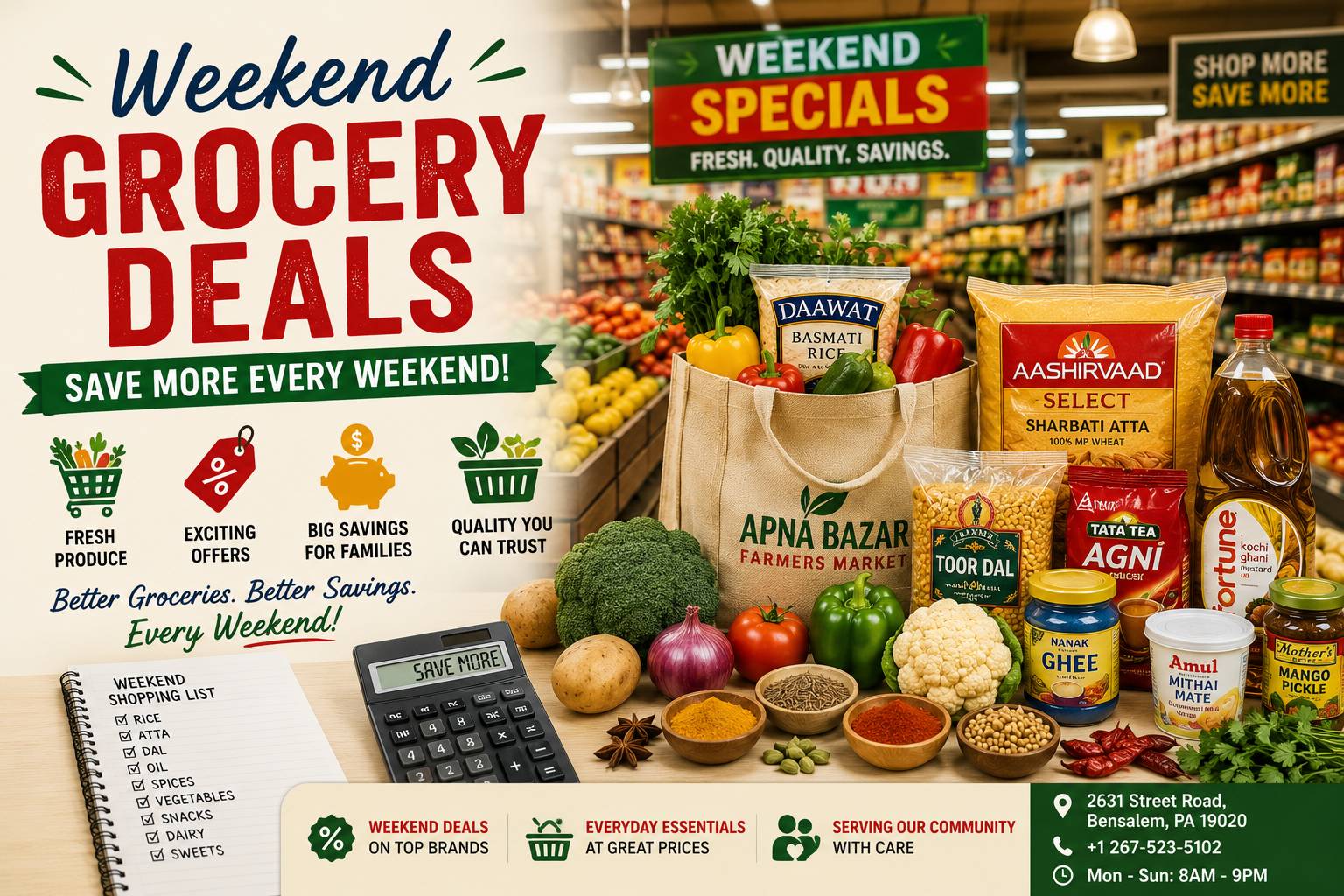 Why Weekend Grocery Shopping Helps Families Save More in Bensalem, PA
