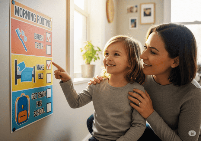 Visual Cue Strategy – Help Kids Follow Routines Without Reminders