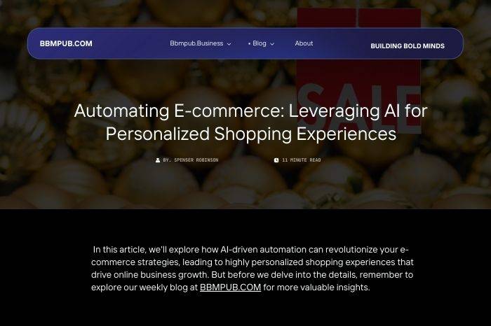 Automating E-commerce: Leveraging AI for Personalized Shopping Experiences