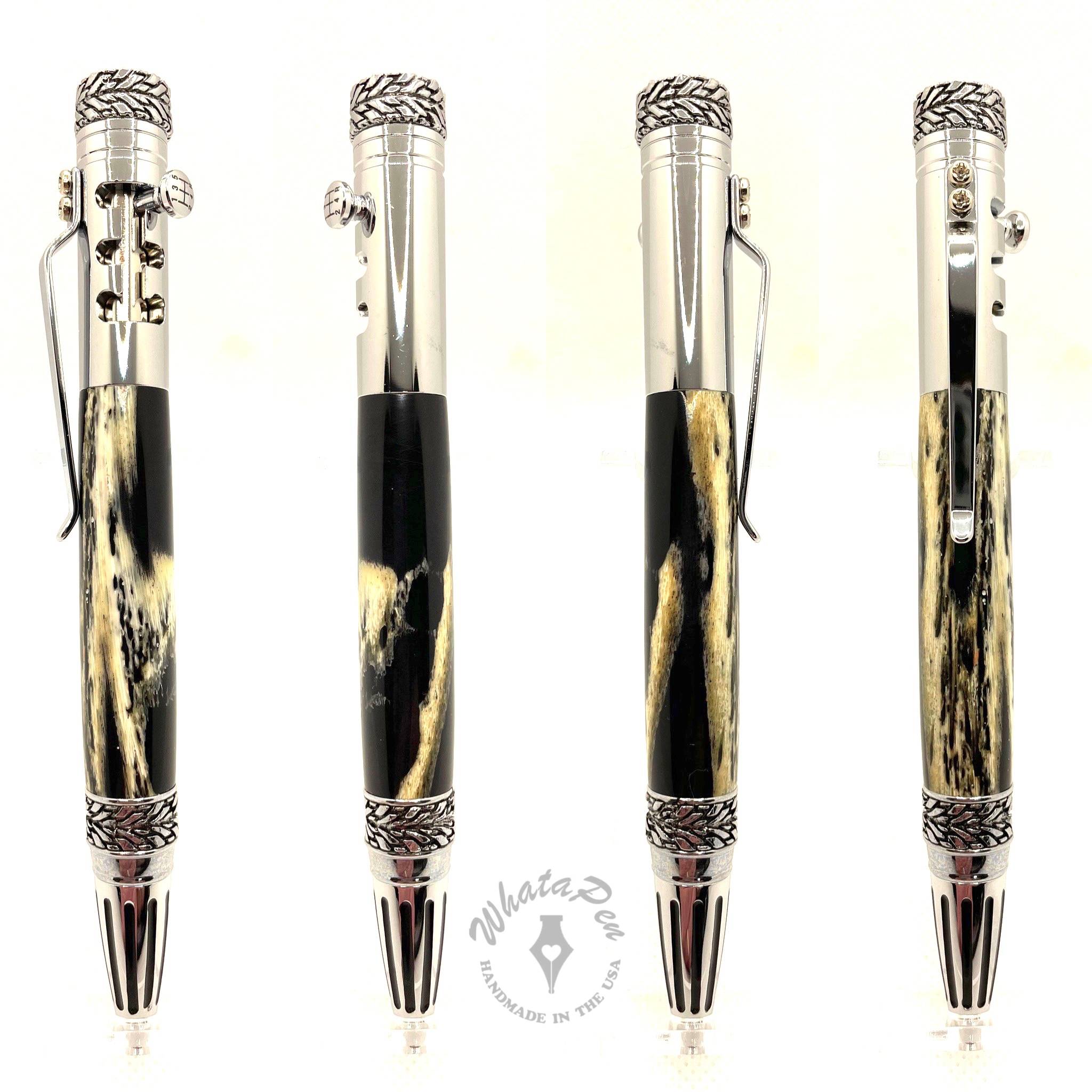 Alligator jaw bone gearshift pen