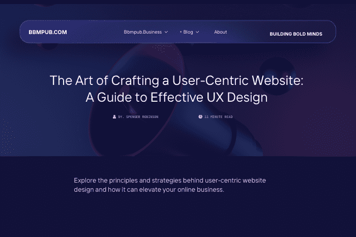 The Art of Crafting a User-Centric Website: A Guide to Effective UX Design